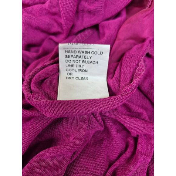 Angela Moda NWT Italian Silk Blend Halter Neck Maxi Dress Fuchsia Pink L - Picture 8 of 8